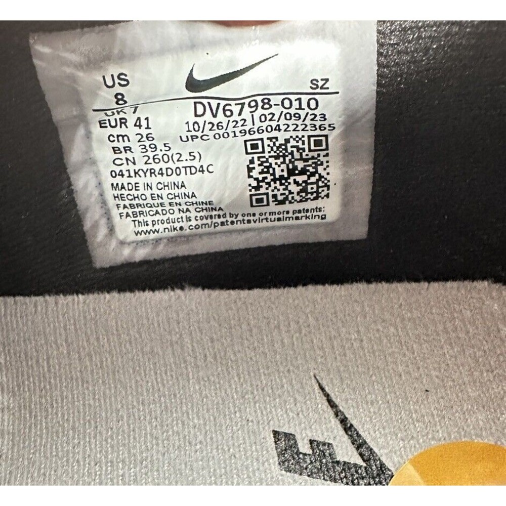 Nike Air Zoom Victory Tour 3 Men's 8 Golf Shoes DV6798-010 Black/Iron Grey NEW - Picture 8 of 8